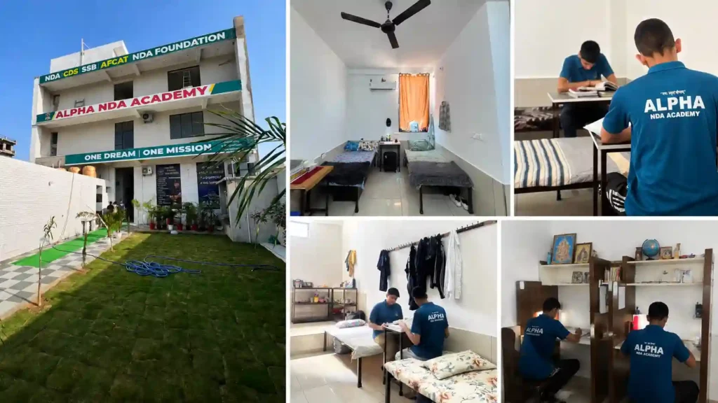 Residential hostel campus facilities at Alpha NDA Academy Sikar Rajasthan